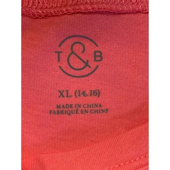 Treasure & Bond Girls Stronger Together Cotton Short Sleeve T-Shirt‎ Size XL NWT - Picture 8 of 11